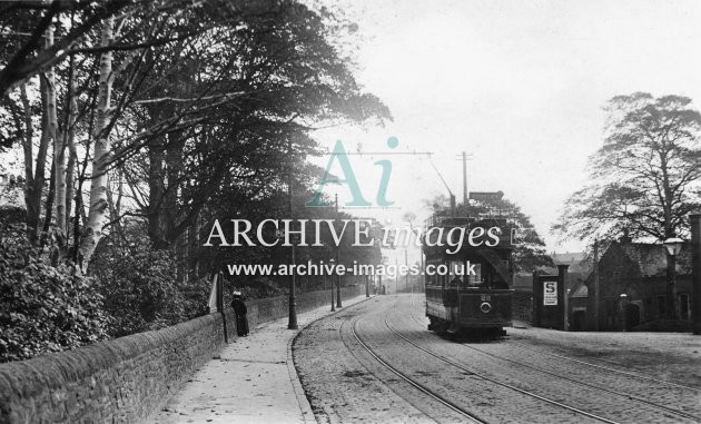 Tram near Woodley Railway Station MD