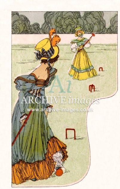 Artist unknown, Croquet Girls FG