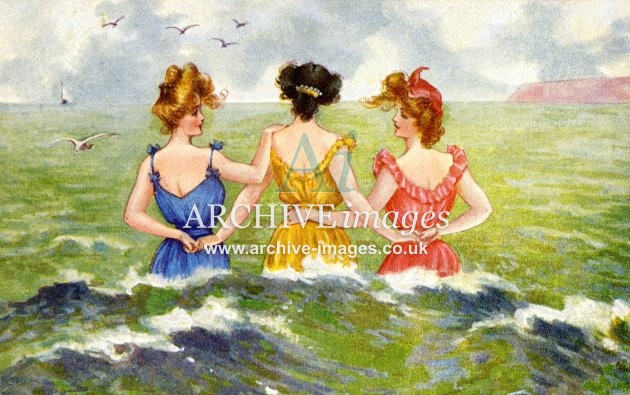 Bathing Beauties, Red, Yellow & Blue FG