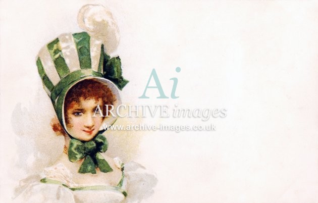 Unknown artist, Girl In Green & Ivory Hat FG