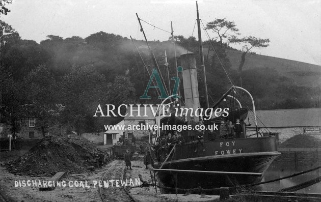 Steam ship 'Foy' at Pentewan c1910