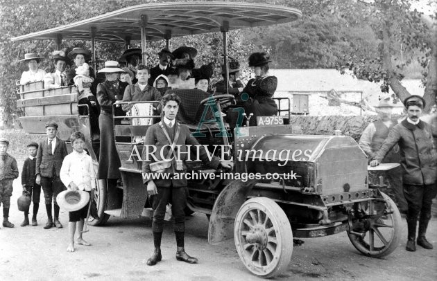 GWR Motor Bus at Pentewan c1910