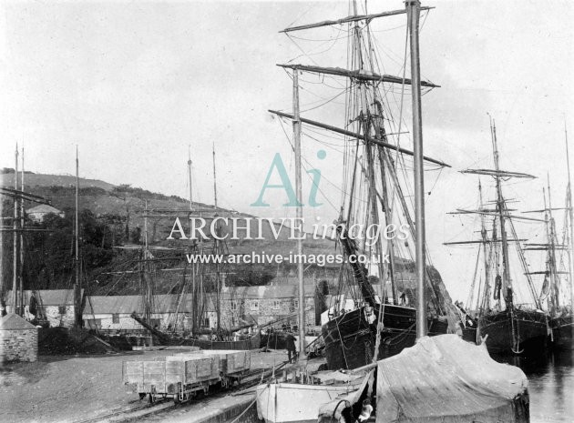 Pentewan Harbour & Narow Gauge wagons c1910