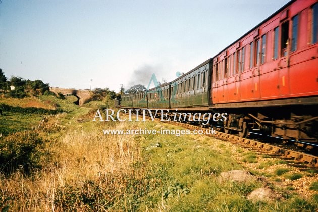 Leaving Brading Railway Station 1959