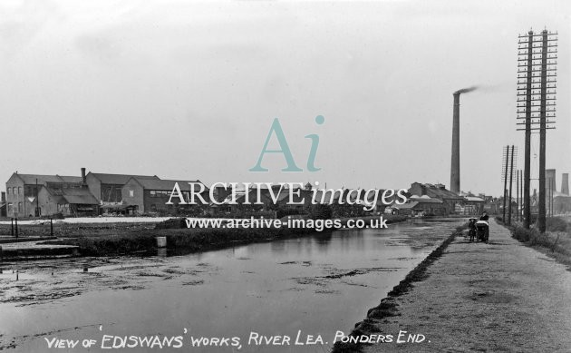 River Lea, Ediswan works, Ponders End