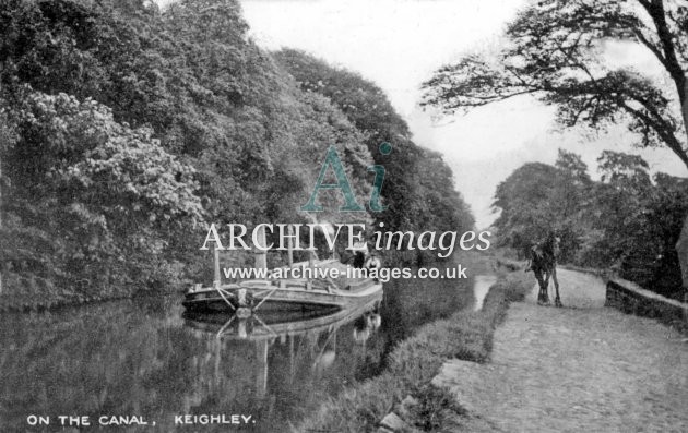 Leeds & Liverpool Canal, barge near Keighley