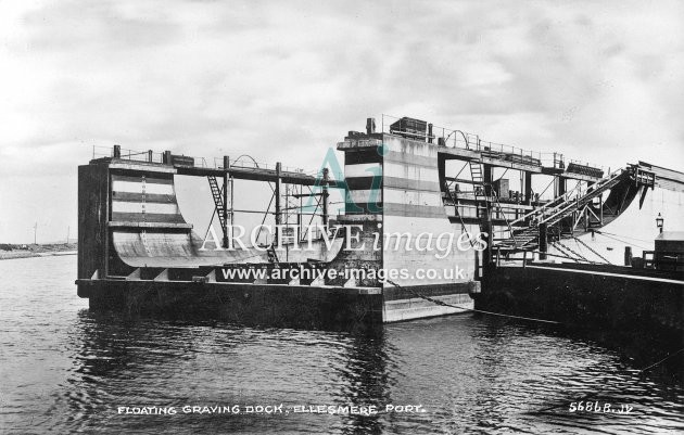 Manchester Ship Canal, Floating Graving Dock, Ellesmere Port c1905