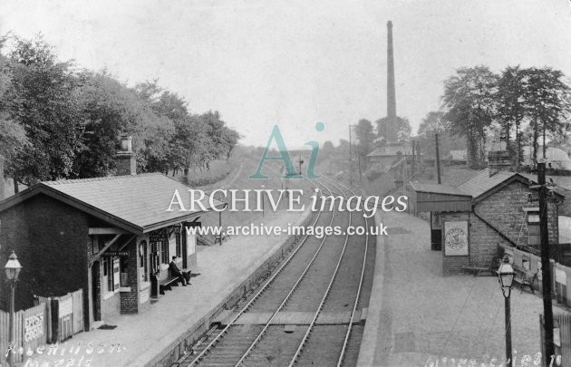 Marple Rose Hill station, L&NW& N Staffs Joint Railway c1904