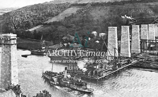 Calstock Viaduct Construction