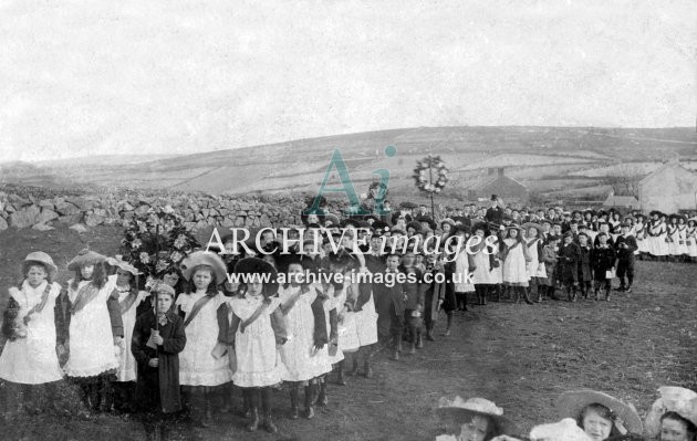 St Dennis May Day Childrens Procession c1906