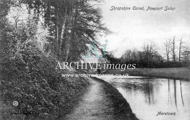 Shropshire Union Canal near Newport c1908