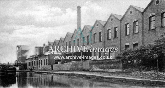 Trent & Mersey Canal, Middlewich Milk Factory & Canal c1910