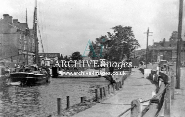 Unidentified Waterway & Sailing Barge c1930