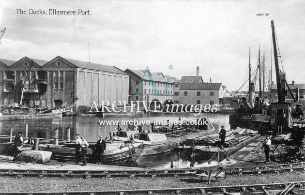 Shropshire Union Canal, Ellesmere Port c1910