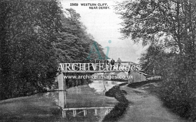 Derby Canal, Western Cliff Footbridge near Derby c1905