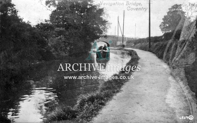 Coventry Canal, Navigation Bridge near Coventry c1906