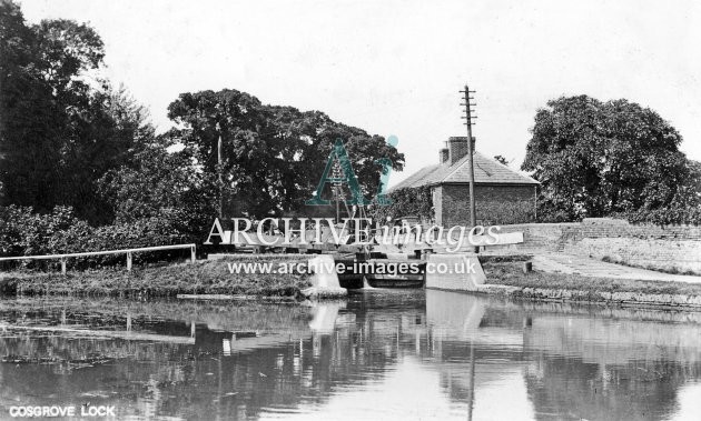 Grand Union Canal, Cosgrove Lock c1910