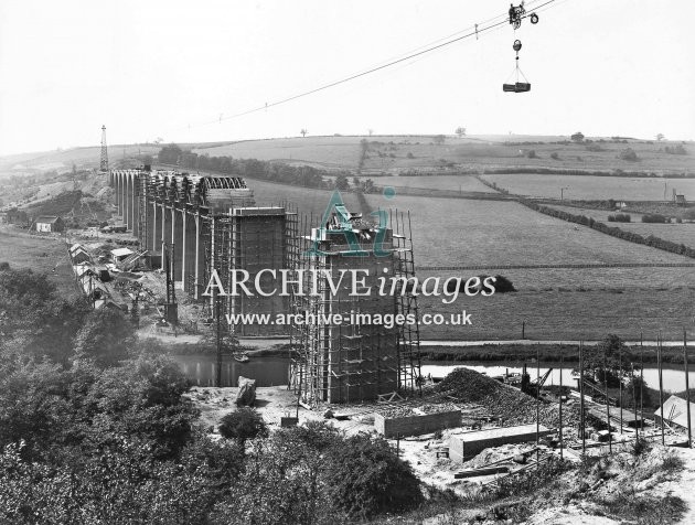 Sheffield & South Yorkshire Navigation, Conisborough, Dearne Valley Railway Viaduct c1907