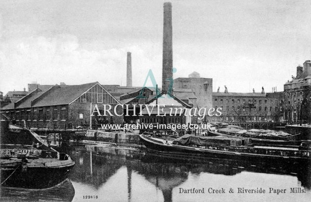 Dartford Creek & paper mills c1906