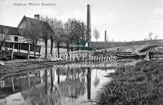 River Nene, Higham Wharf, Rushden, c1906