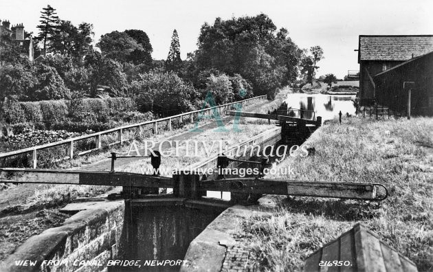 Shropshire Union Canal, Newport Lock c1935