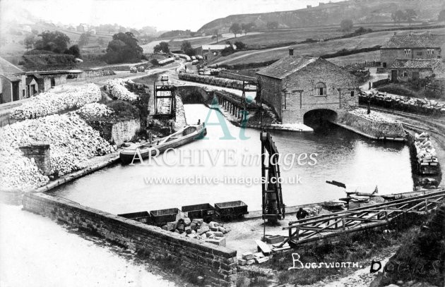 Peak Forest Canal, Bugsworth Basin c1908