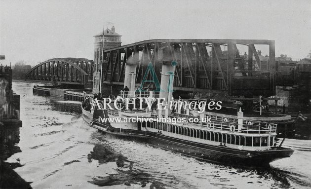 Manchester Ship Canal, Paddle Steamer at Barton Bridge MD