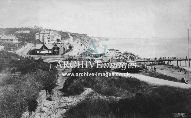 Bournemouth Seafront From West Cliff c1880 MD