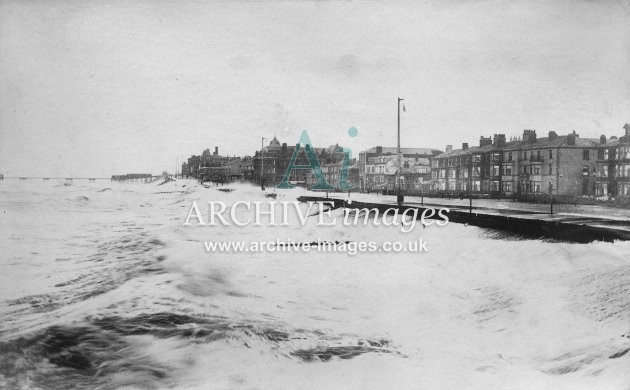  Blackpool, Seafront, Rough Sea c1890 MD