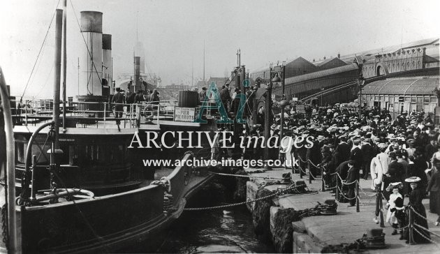 Liverpool River Mersey Ferry & Landing c1890 MD