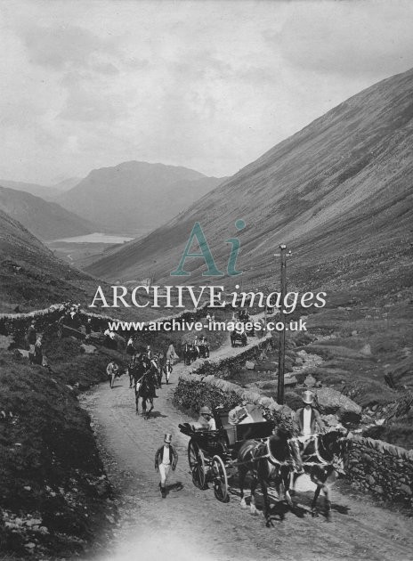 Kirkstone Pass & Horse-Drawn Coaches c1890 MD