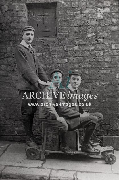 Boys On Go-Cart pre-WW1 MD