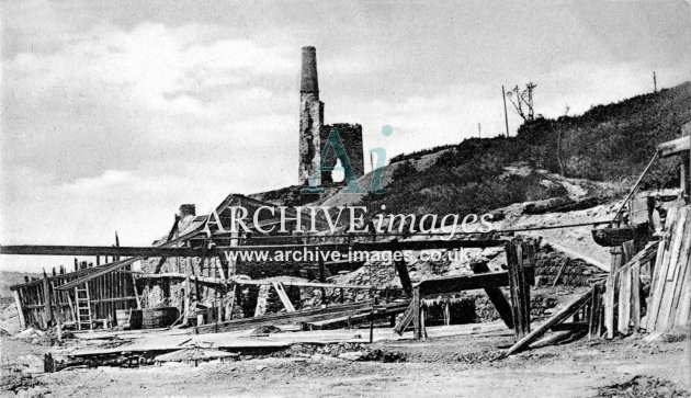 Old Tin Mine, Baldhu, Truro c1905