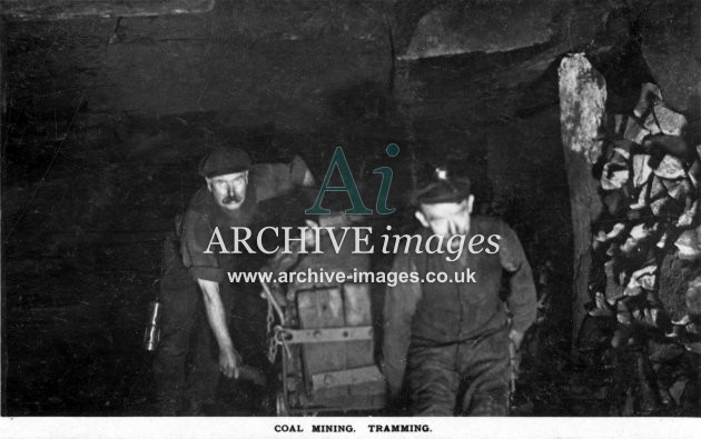 Rhondda underground in Colliery, tramming 