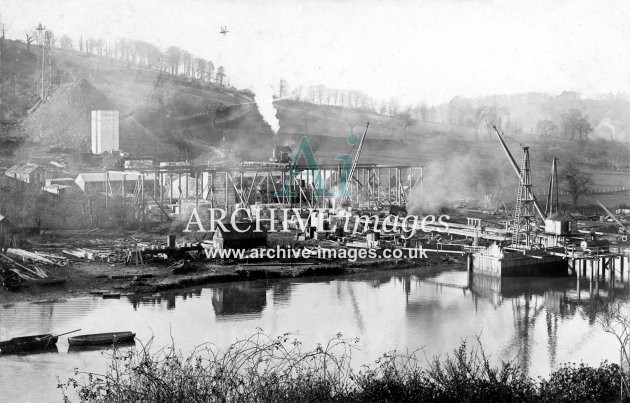 Calstock Viaduct Construction 1905