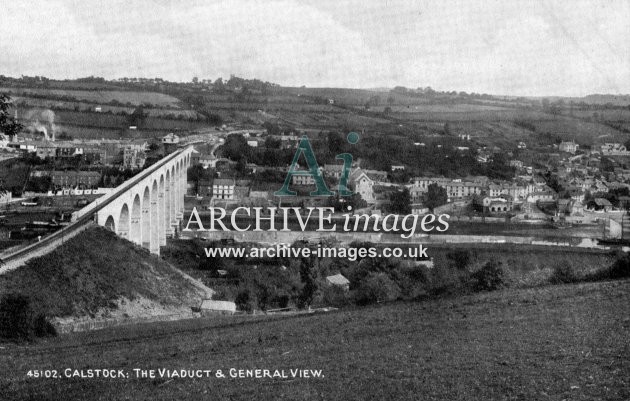 Calstock Viaduct from the Devon Bank c1910