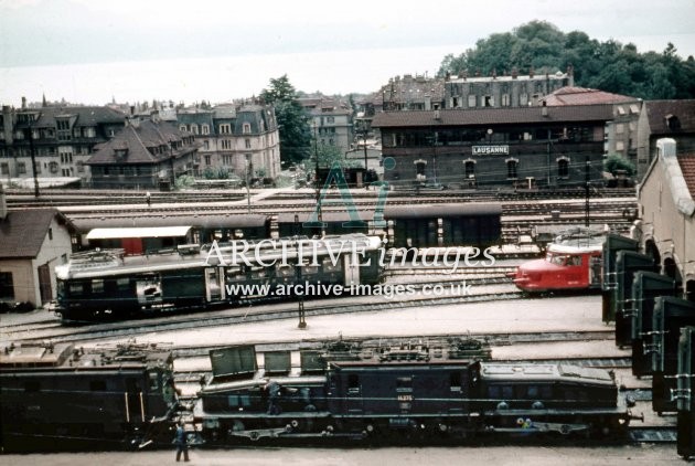 Lausanne Loco Shed & signal box 195757