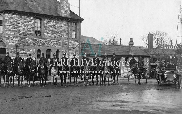 Ludlows Colliery, Radstock, Mounted Police 1921 Strike