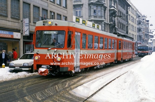 St Gallen, Tram No 21 1988