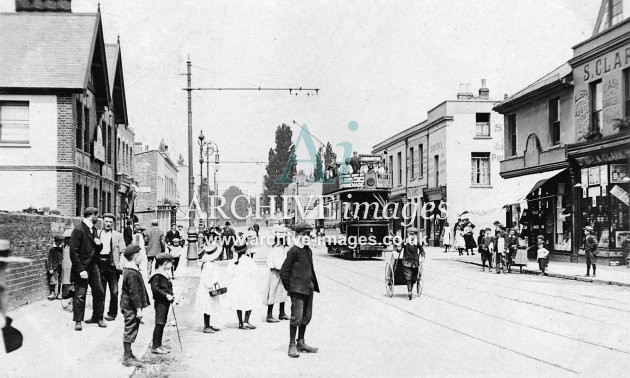 Cheltenham, Bath Rd & Tram No. 1 c1908