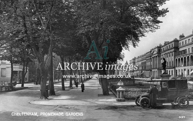 Cheltenham Promenade & Motor Taxicab c1912
