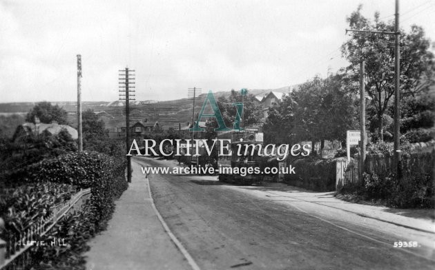 Cleeve Hill Tram Terminus, nr Cheltenham, & Tram No. 4 c1905