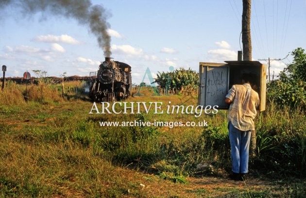 Cuba Railways, No 1414 cane fields 6.96