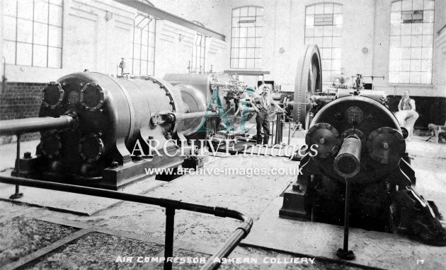 Askern Main Colliery, air compressor room c1913 JR