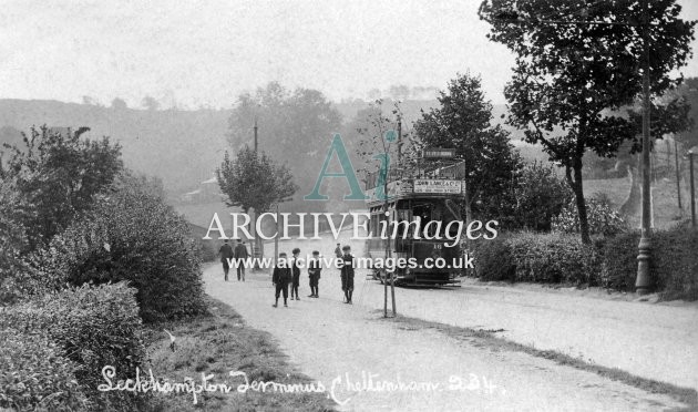 Cheltenham, Leckhampton Terminus & Tram No. 16 c1908