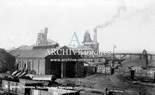 Barrow Colliery B, PO wagons c1910 JR