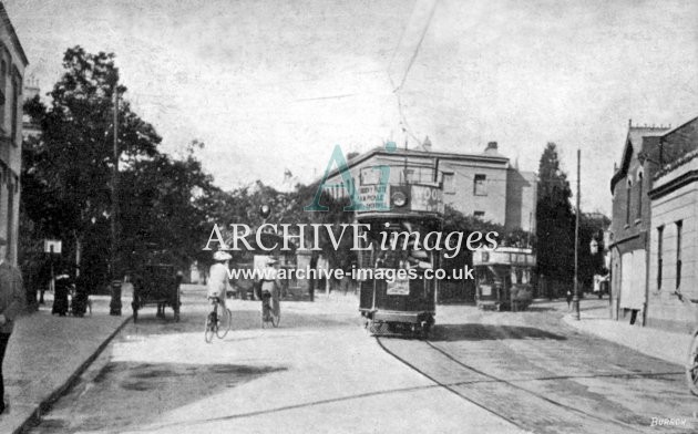 Cheltenham, Pittville Gates & Trams c1905