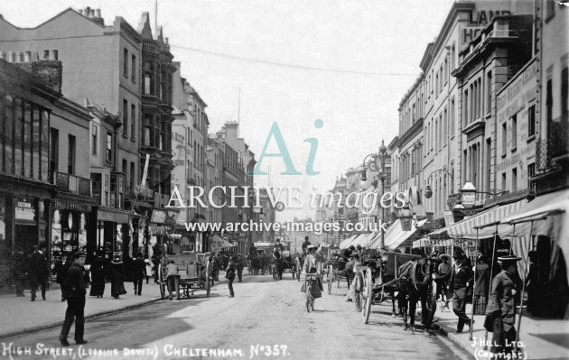 Cheltenham High Street, looking down, c1903