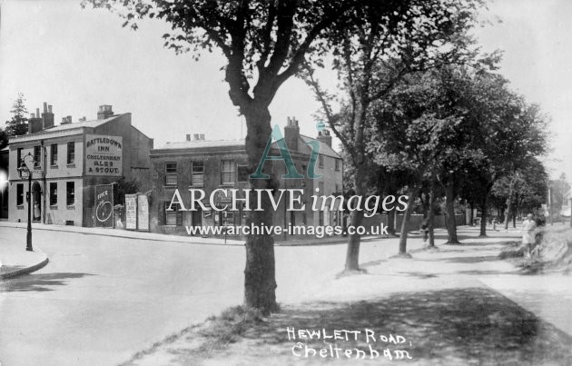 Cheltenham, Hewlett Rd & Battledown Inn c1906