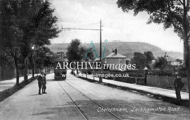 Cheltenham, Leckhampton Road & Tram No. 20 c1908